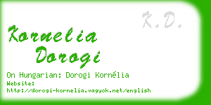 kornelia dorogi business card